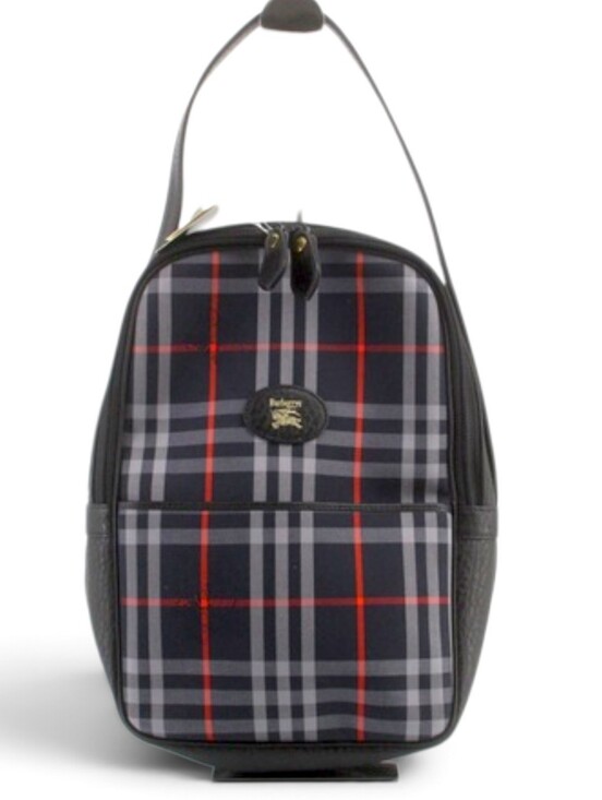 Burberry Handbags - Burberrys Classic Plaid Shoulder Bag in Black and Red Check Canvas